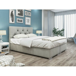 Čalouněná postel London 140x200 cm Tmavě šedá