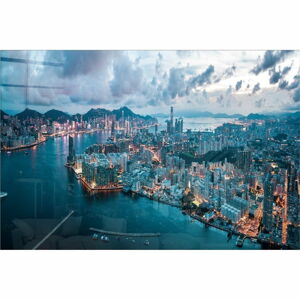 Skleněný obraz 100x70 cm Hongkong – Wallity