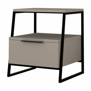 Béžový noční stolek s poličkami Pal – Kalune Design