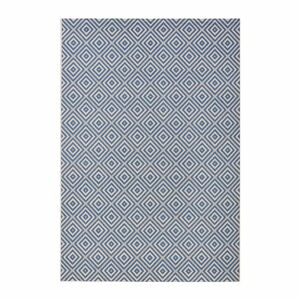 Modrý venkovní koberec NORTHRUGS Karo, 140 x 200 cm