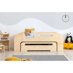 Dětská postel s výsuvným lůžkem v přírodní barvě 70x160 cm AIKO – Adeko