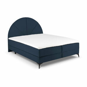 Tmavě modrá boxspring postel s úložným prostorem 180x200 cm Sunset – Cosmopolitan Design