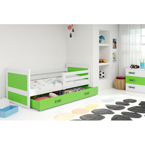 Dětská postel ERYK 190x80 cm Zelená Bílá