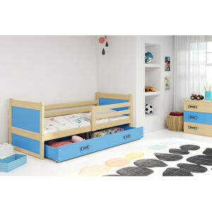Dětská patrová postel ERYK 200x90 cm Modrá Borovice