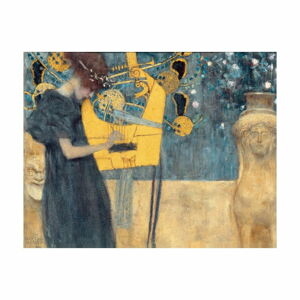Reprodukce obrazu Gustav Klimt - Music, 90 x 70 cm