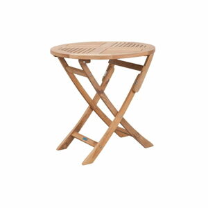 Kulatý zahradní odkládací stolek z teakového dřeva ø 65 cm – Exotan