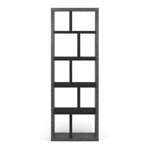 Knihovna v dekoru betonu v tmavě šedo-černé barvě 70x198 cm Berlin – TemaHome