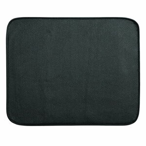 Černá podložka na umyté nádobí iDesign iDry, 45,5 x 40,5 cm