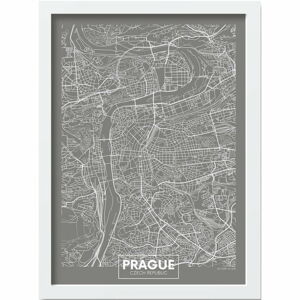 Plakát v rámu 40x55 cm Prague – Wallity