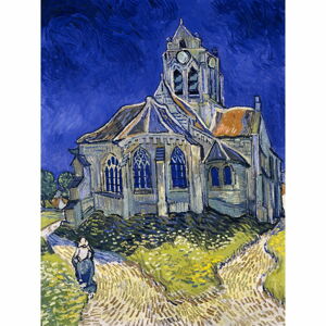 Obraz - reprodukce 50x70 cm The Church at Auvers, Vincent van Gogh – Fedkolor