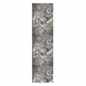 Šedý běhoun Flair Rugs Marbled, 60 x 230 cm