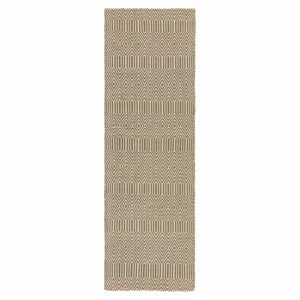 Světle hnědý vlněný koberec běhoun 66x200 cm Sloan – Asiatic Carpets