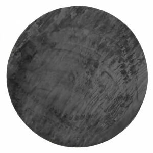 Antracitový pratelný kulatý koberec ø 120 cm Pelush Anthracite – Mila Home