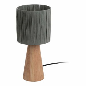 Stolní lampa se stínidlem z papírového výpletu v šedo-přírodní barvě (výška 33 cm)  Sheer Cone – Leitmotiv
