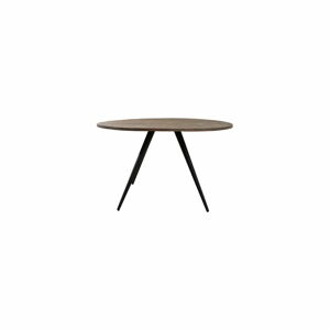 Kulatý jídelní stůl v černé a tmavě hnědé barvě s deskou z akácie ø 140 cm Turi – Light & Living