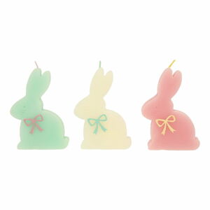 Svíčky s velikonočním motivem v sadě 3 ks doba hoření 2 h Bunny – Meri Meri