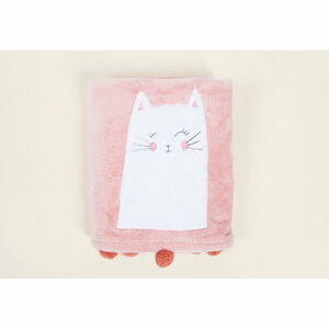 Růžová bavlněná dětská deka 75x120 cm Kitty – Mijolnir
