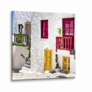 Obraz Styler Glasspik Destination Greece III, 30 x 30 cm