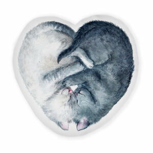 Dětský polštářek Cat Heart – Folkifreckles