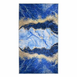 Modrý/ve zlaté barvě koberec běhoun 200x80 cm - Vitaus