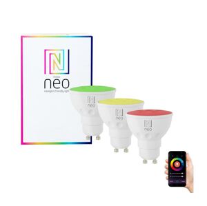 Neo  NEO 07777C - SADA 3x LED RGB+CCT Stmívatelná žárovka GU10/4,8W/230V Tuya