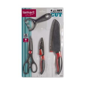 Lamart set 4ks - nože 2ks,škrabka, nůžky - Cut; 42003753
