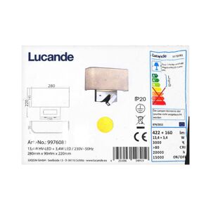 Lucande Lucande - LED Nástěnná lampa VIRVE 1XLED/13,4W/230V + 1xLED/3,4W/230V