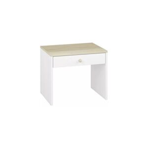 Konsimo Sp. z o.o. Sp. k. Noční stolek BUBO 58x69 cm bílá/béžová