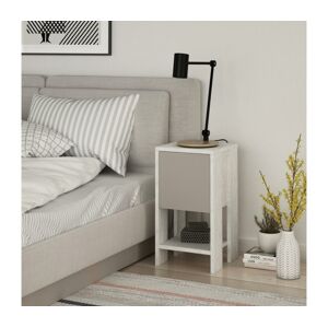 Noční stolek EMA 55x30 cm bílá/béžová