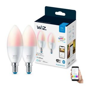 WiZ SADA 2x LED RGBW Stmívatelná žárovka C37 E14/4,9W/230V 2200-6500K Wi-Fi - WiZ
