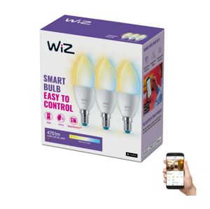WiZ SADA 3x LED Stmívatelná žárovka C37 E14/4,9W/230V 2700-6500K CRI 90 Wi-Fi - WiZ