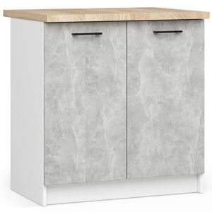 Kuchyňská skřínka OLIVIA S80 - bílá/beton